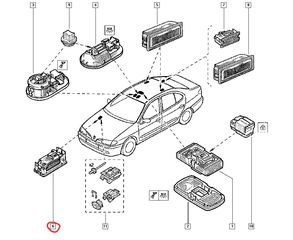 ΠΛΑΦΟΝΙΕΡΑ ΝΤΟΥΛΑΠΙΟΥ CLIO , TWINGO , MEGANE , SCENIC , R19 , R21 , R25 , LAGUNA , MODUS , TRAFIC-thumb-2
