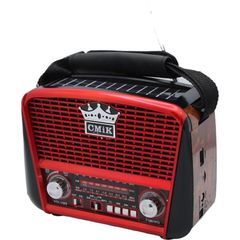 Cmik MK-455UC-BT Retro Επιτραπέζιο Ραδιόφωνο Επαναφορτιζόμενο με USB Κόκκινο