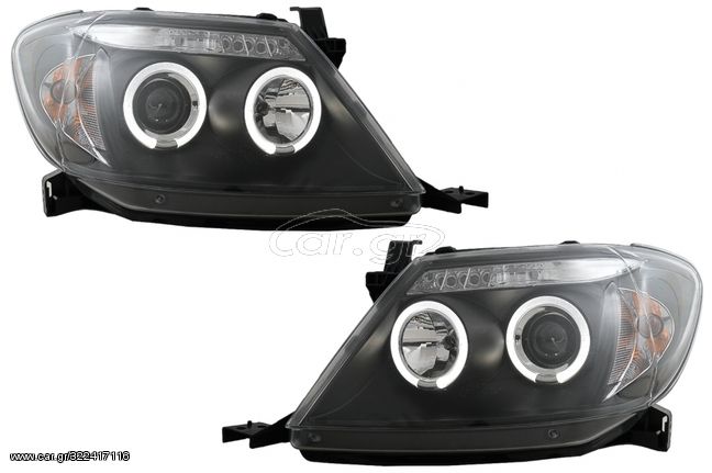 Φανάρια Toyota Hilux 2005-2011 angel eyes ζευγάρι 