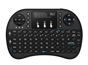 RIITEK Ασύρματο πληκτρολόγιο mini i8+ με touchpad, 2.4GHz, μαύρο (RT-MWK08P-BK)