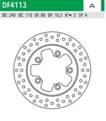 ΔΙΣΚΟΠΛΑΚΑ NEWFREN DF4113A KYMCO AGILITY125 150 200 ΕΜΠ ΟΠΙΣΘ 240-110-88 5ΤΡ 