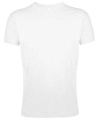Sol's Regent Fit 00553 Ανδρικό t-shirt κυλινδρικό με στενή γραμμή 100% βαμβάκι Ringspun σεμί-πενιέ WHITE-102