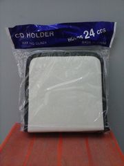 CD CASE (βαλιτσάκι) 24 CD/DVD/BDR Λευκό ύφασμα-thumb-1