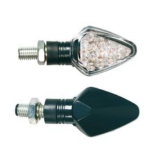 Φλας Μοτο Penta 12v-21w με Led και λευκό καθρέπτη ΜΑΥΡΟ - 2 ΤΕΜΑΧΙΑ