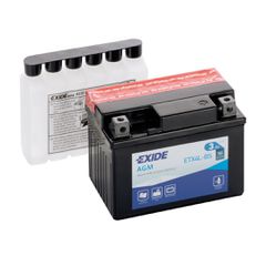 ΜΠΑΤΑΡΙΑ ΜΟΤΟ ETX4L-BS,YTX4L-BS 12V 3Ah 50A 115x70x85mm AGM EXIDE ΔΕΞΙΑ
