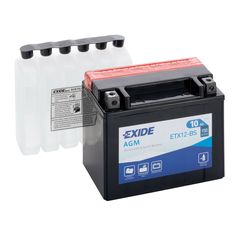 ΜΠΑΤΑΡΙΑ ΜΟΤΟ ETX12-BS,YTX12-BS 12V 10Ah 150A 150x90x130mm AGM EXIDE ΑΡΙΣΤΕΡΗ