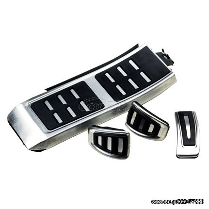 Πεντάλ Αλουμινίου Κουμπωτά Και Footrest Για Audi A4 B8 08-15 / A5 08-16 / Q3 / Q5 08-16 / A6 11-15 / A7 / A8 Χειροκίνητο Σετ 4 Τεμάχια
