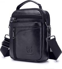 Bull Captain Δερμάτινο τσαντάκι ώμου DJB 222 μαύρο