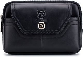 Bull Captain Δερμάτινο τσαντάκι μέσης(ζώνης) YB 04 μαύρο