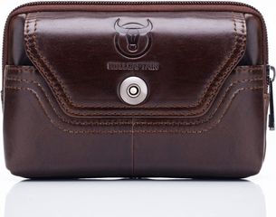 Bull Captain Δερμάτινο τσαντάκι μέσης(ζώνης) YB 04 σκούρο καφέ
