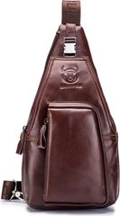 Bull Captain Δερμάτινο τσαντάκι body XB 086 καφέ