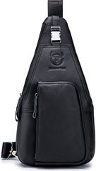 Bull Captain Δερμάτινο τσαντάκι body XB 086 μαύρο