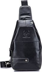 Bull Captain Δερμάτινο τσαντάκι body XB 087 μαύρο