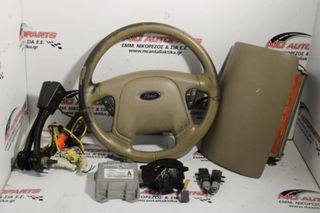 Αερόσακος  Set  FORD MAVERICK (2000-2008)     Αερόσακος οδηγού με τιμόνι(2 μπρίζα),συνοδηγού,2 προεντατήρες ζώνης,αισθητήρας κρούσης, ταινία, εγκέφαλος