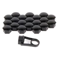ΚΑΠΑΚΙΑ ΜΠΟΥΛΟΝΙΩΝ/ΠΑΞΙΜΑΔΙΩΝ 17 mm ABS (ΜΑΥΡΑ ΚΟΝΤΑ ΠΛΑΣΤΙΚΑ) - 20 ΤΕΜ.