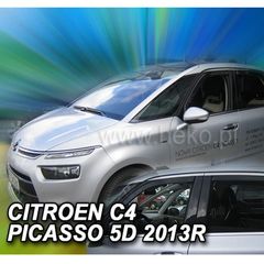 ΣΕΤ ΑΝΕΜΟΘΡΑΥΣΤΕΣ ΑΥΤΟΚΙΝΗΤΟΥ ΓΙΑ CITROEN C4 PICASSO MK2 5D 07/2013> ΑΠΟ ΕΥΚΑΜΠΤΟ ΦΙΜΕ ΠΛΑΣΤΙΚΟ HEKO - 4 ΤΕΜ.