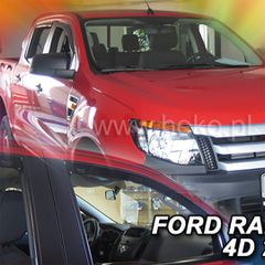 ΑΝΕΜΟΘΡΑΥΣΤΕΣ ΑΥΤΟΚΙΝΗΤΟΥ ΓΙΑ FORD RANGER / RAPTOR III 4D 2012-2022  ΖΕΥΓΑΡΙ ΑΝΕΜΟΘΡΑΥΣΤΕΣ ΑΠΟ ΕΥΚΑΜΠΤΟ ΦΙΜΕ ΠΛΑΣΤΙΚΟ HEKO - 2 ΤΕΜ.