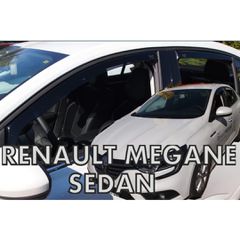 ΣΕΤ ΑΝΕΜΟΘΡΑΥΣΤΕΣ ΑΥΤΟΚΙΝΗΤΟΥ ΓΙΑ RENAULT MEGANE IV GRAND COUPE 4D SEDAN 2017> ΑΠΟ ΕΥΚΑΜΠΤΟ ΦΙΜΕ ΠΛΑΣΤΙΚΟ HEKO - 4 ΤΕΜ.