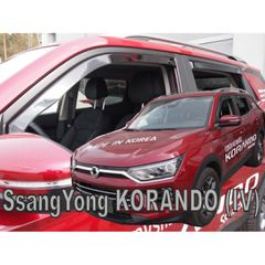 ΣΕΤ ΑΝΕΜΟΘΡΑΥΣΤΕΣ ΑΥΤΟΚΙΝΗΤΟΥ ΓΙΑ SSANGYONG KORANDO 5D 2019> ΑΠΟ ΕΥΚΑΜΠΤΟ ΦΙΜΕ ΠΛΑΣΤΙΚΟ HEKO - 4 ΤΕΜ.