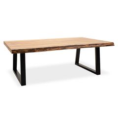 Τραπέζι σαλονιού "MILES" από μασίφ ξύλο σε χρώμα καρυδί 115x72x41