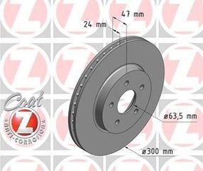ΣΕΤ ZIMMERMANN Δισκόπλακες FORD Mondeo Mk3 (B4Y,B5Y) - JAGUAR X-Type Sedan (X400) (2TEM)