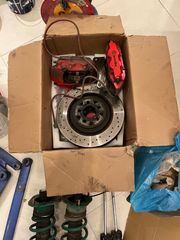 TOYOTA PRIUS BREMBO 4 PISTONS ΤΕΤΡΑΠΙΣΤΟΝΕΣ ΔΑΓΚΑΝΕΣ + ΚΙΤ ΔΙΣΚΟΠΛΑΚΕΣ 320mm-thumb-1