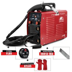 Προσφορά Ηλεκτροκόλληση - Stayer - SUPER PLUS RANGE MIG 131 MULTI + ΣΥΡΜΑ FLUX + ΓΑΝΤΙΑ ΣΥΓΚΟΛΛΗΣΗΣ ATLAS + ΗΛΕΚΤΡΟΔΙΑ E6013 1KG