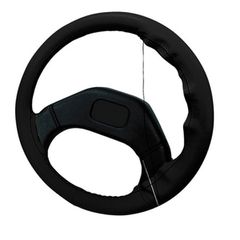 Κάλυμμα Τιμονιού Ραφτό Large - Ø 37/39 cm Μαύρο (Black)