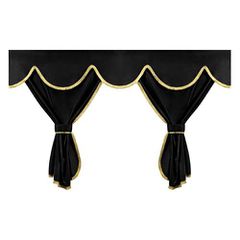 ΣΕΤ ΚΟΥΡΤΙΝΕΣ ΝΤΑΛΙΚΑΣ PRIVILEGE STANDARD ΜΑΥΡΟ 8ΤΕΜ.