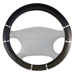 ΚΑΛΥΜΜΑ ΤΙΜΟΝΙΟΥ CHROME ΜΑΥΡΟ/ΧΡΩΜΙΟ ΟΙΚΟΛΟΓΙΚΟ ΔΕΡΜΑ 37>39cm