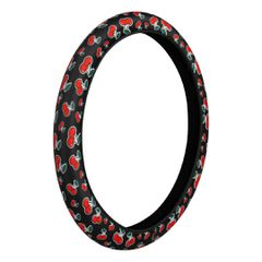 ΚΑΛΥΜΜΑ ΤΙΜΟΝΙΟΥ SKIN-COVER CHERRY-CILIEGE (ΚΕΡΑΣΙΑ) 38/40cm (M) ΜΑΥΡΟ ΕΛΑΣΤΙΚΟ ΠΟΛΥΕΣΤΕΡΙΚΟ 2mm ΠΑΧΟΣ
