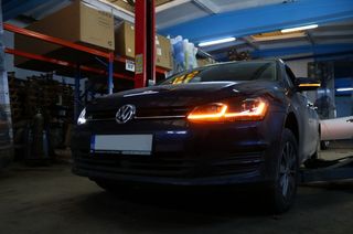 Φανάρια εμπρός Full led Golf 7 look 7.5 dynamic τρεχούμενα φλας ΕΤΟΙΜΑ για τοποθέτηση