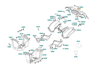 Φτερό Πίσω Ασπρο Β κομμάτι Kymco Mxu.300 2005 - 2005 80200-LCA5-E00-HGR