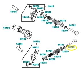 Βαλβίδα Εξαγωγής Kymco Nexxon.125 2007 - 2007 14721-LCA7-C10