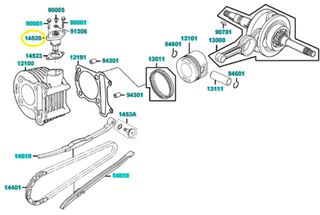 Τεντωτήρας Καδένας Εκκεντροφόρου Kymco Like.200i Top Case 2009 - 2015 14520-GFY6-C00
