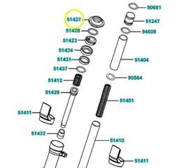 Ξύστρα Πηρουνιού Kymco Venox.250 2001 - 2003 51427-KED9-900