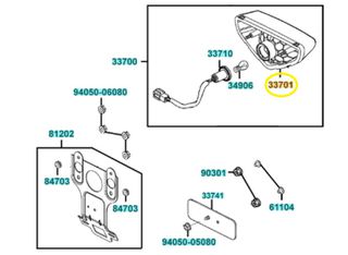 Φανάρι Πίσω Σκέτο Kymco Maxxer.300 H/M 2009 - 2015 33701-LBA7-E00