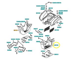 Πάτωμα Αριστερό Kymco Mxu.170 Green Line 2014 - 2016 80122-LCA4-E01-N1R