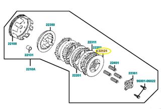 Καμπάνα Αμπραγιάζ Μικρή Kymco Nexxon.125 2007 - 2007 22121-LCA7-C10