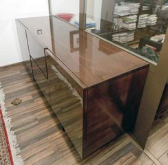 ΜΠΟΥΦΕΣ ΑΠΟ ΜΑΣΙΦ ΞΥΛΟ   Με 2 μεγάλα ντουλάπια και 2 μεγάλα συρτάρια ( 200 cm x 0,60 cm )