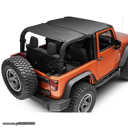 Jeep Wrangler (JK) 2007-2018 Διαιρούμενο Bikini Μαύρο 2Drs [Χωρίς Κανάλι]