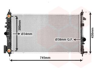 Ψυγείο CHEVROLET MALIBU V300 12- OPEL INSIGNIA A G09 08-17 SAAB 9-5 10-12 - 37002473