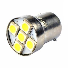 R5W/R10W 12V BA15s LED 5xSMD5050 ΛΕΥΚΟ (ΜΟΝΟΠΟΛΙΚΟ) BLISTER 2ΤΕΜ. M-TECH