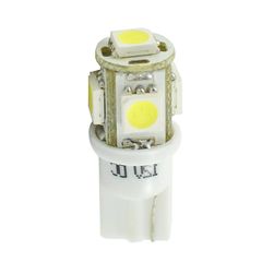 W5W 12V T10 W2,1x9,5d LED 5xSMD5050 ΛΕΥΚΟ (ΚΑΡΦΩΤΟ ΑΚΑΛΥΚΟ) 1ΤΕΜ. M-TECH