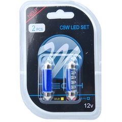 ΛΑΜΠΑΚΙΑ ΠΛΑΦΟΝΙΕΡΑΣ C5W/C10W 12V 0,53W SV8,5 41mm LED 8xFlux 3mm ΜΠΛΕ BLISTER 2ΤΕΜ. M-TECH