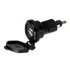 ΑΝΤΑΠΤΟΡΑΣ ΑΝΑΠΤΗΡΑ ΜΕ ΚΑΠΑΚΙ UNI-TECH 12/32V ΑΠΟ DIN ΣΕ 2 USB 2700mA FAST CHARGER SILVER LINE