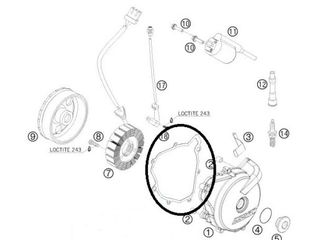 Φλάντζα καπακιού βολάν γνήσια KTM LC4 690 2008-2022   75030040000