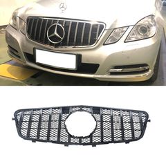 Μάσκα Για Mercedes-Benz E-Class W212 09-13 GT Amg Panamericana Look Γυαλιστερή Μαύρη 1 Τεμάχιο