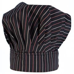 Σκούφος Chef Ριγέ 100% βαμβακερό με κλείσιμο χράτς MARK845 black/Striped
