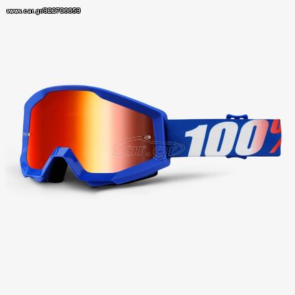 ΜΑΣΚΑ ΜΗΧΑΝΗΣ ENDURO MOTOCROSS 100% STRATA GOGGLE NATION MIRROR RED LENS